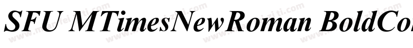 SFU MTimesNewRoman BoldCondensed字体转换